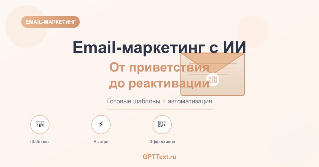 Email-маркетинг с искусственным интеллектом - готовые шаблоны писем и автоматизация рассылок GPTText