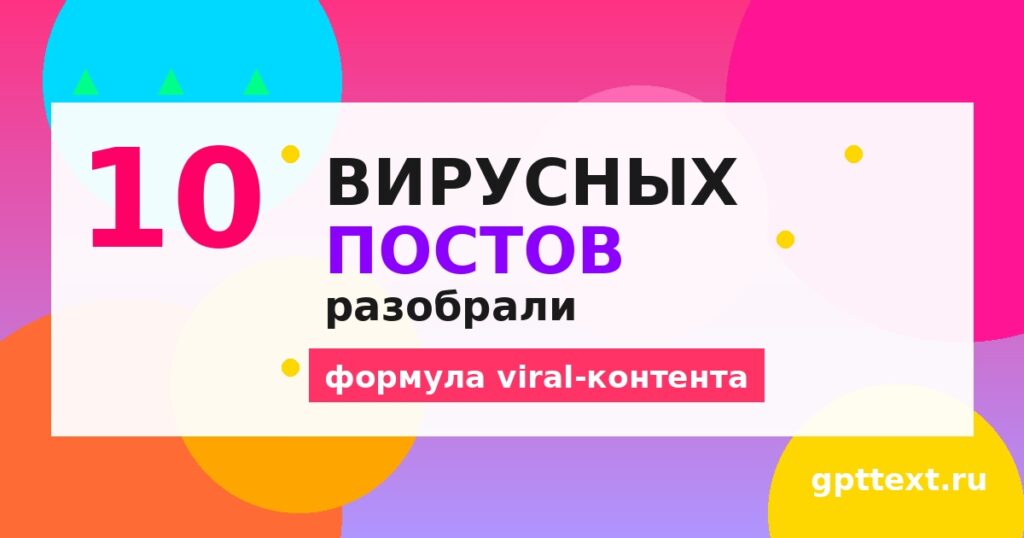 Инфографика с разбором 10 вирусных постов и формулами создания viral-контента для соцсетей