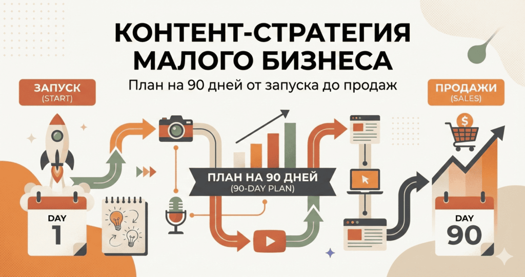 Контент-стратегия малого бизнеса на 90 дней - пошаговый план от запуска до первых продаж