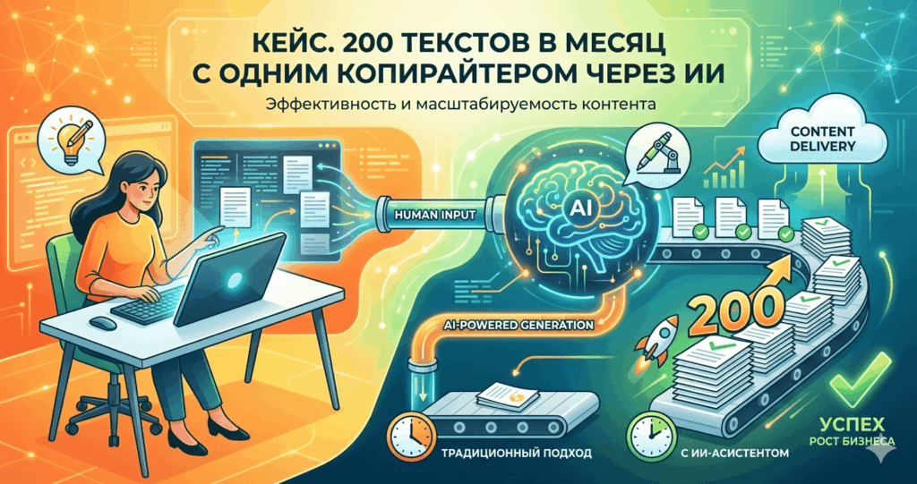 Маркетинговое агентство производит 200 текстов в месяц с одним копирайтером используя GPTText