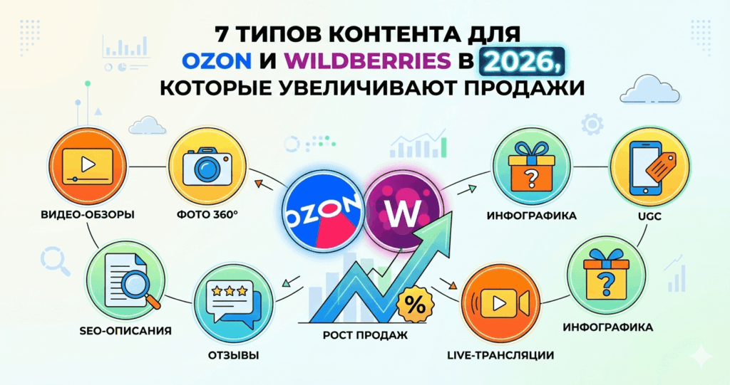 7 типов контента для карточек OZON и Wildberries, которые увеличивают продажи в 2026