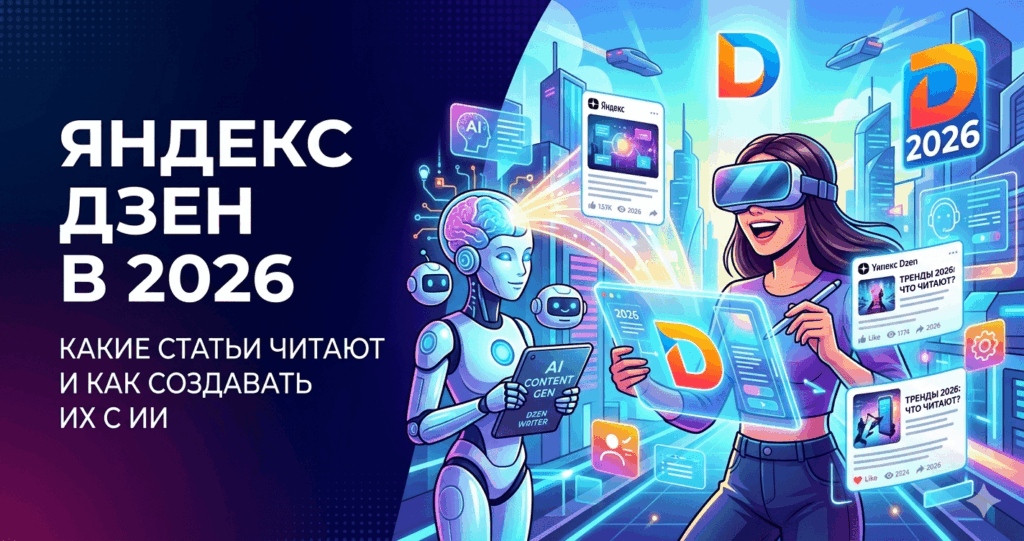 Яндекс Дзен 2026 — как создавать популярные статьи с помощью ИИ