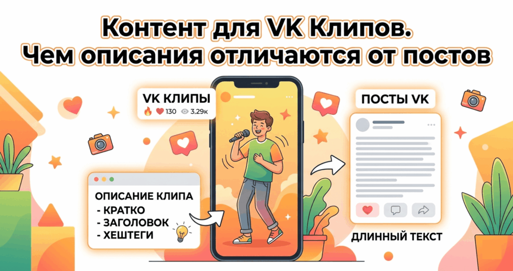 Сравнение описания VK Клипа и поста ВКонтакте — структура и ключевые отличия