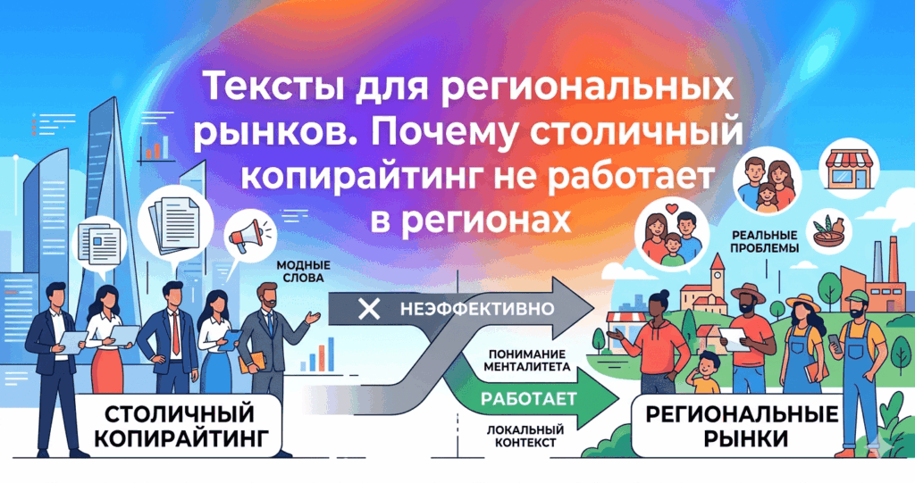 Схема сравнения столичного и регионального копирайтинга: ключевые отличия в подходе к текстам для местных рынков